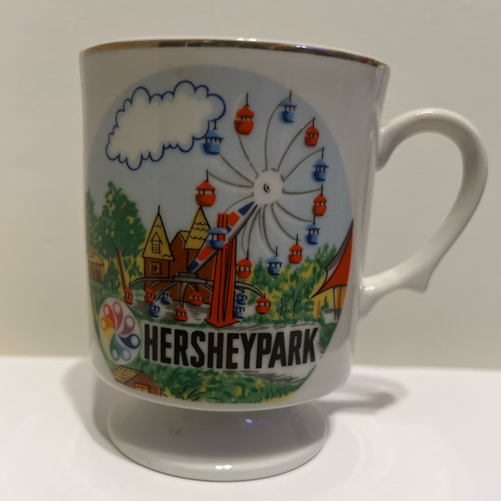 Vintage Hershey Park Amusement Park Hershey Penn Souvenir White Ceramic Mug 10oz